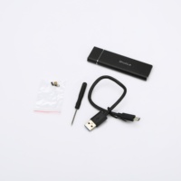 Casing Hard Disk Drive Eksternal Portabel SHUOLE USB3.1/3.0 Tipe C ke M.2 NGFF Adapter untuk SSD HDD