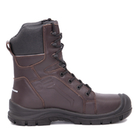 Botas de Seguridad de Cuero Genuino al por Mayor, Zapatos de Trabajo con Puntera de Material Compuesto, Antipinchazos, de Media Caña, Calzado de Seguridad Industrial