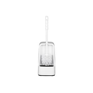 Ensemble de brosse de toilette avec support, en plastique blanc, outil de nettoyage pour salle de bain - Product Image 1