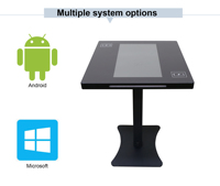 Table intelligente interactive à écran tactile LCD de 21.5 pouces multitouch et étanche pour café restaurant magasin de détail et aéroport