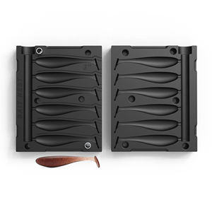 定制游泳诱饵摇床注塑模具OEM/ODM软塑料诱饵制作模具，用于鲈鱼钓鱼铝材 - Product Image 1