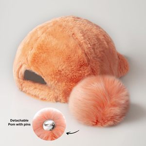 Fur Baseball <b>Cap</b> Fleece Unisex Adjustable Lightweight Curved Brim <b>Winter</b> Hat - Product Image 4