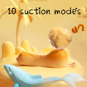 Mainan Seks Dewasa Dildo <span class=keywords><strong>Vibrator</strong></span> Penghisap 2 in 1 Stimulator Klitoris dengan 10 Mode Hisap & 10 Mode Getar untuk Wanita Klitoris Puting - Product Image 3