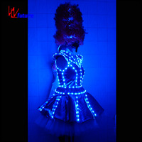 LED Maid Parade Performance Costume Night Club Party Performance Wear LED Dance Costume