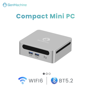 Mini PC GenMachine 3 5300U double DDR4 64 Go 2 To PCIe 4.0 WiFi 6 BT 5.2 Refroidissement Liquide Gaming Compatible 4K Ren5000 5300U Haute Performance - Product Image 1