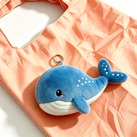 Breloque de sac en peluche personnalisée OEM, porte-clés en peluche douce, broderie de logo personnalisée, ornement suspendu pour sac, pour promotion de marque