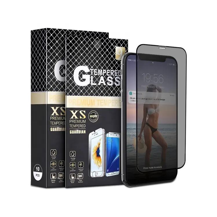 13 Pro Max Anti Spy Vidro temperado Filme Telefone Galáxia 14 12 11 Cerâmica Ultra S22 6 9 Privacidade Protetor de Tela Para Iphone Samsung