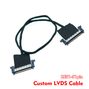 Câble de signal LVDS RE51-51Pin avec gaine extérieure noire, câblage anti-interférence pour équipement d'imagerie médicale et moniteur tactile tout-en-un - Product Image 1