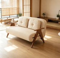 Canapé-lit pliant convertible OEM ODM, 3 tailles, couleur de tissu personnalisée, cadre en chêne, résistant aux griffures des chats, pour projet hôtelier VLranlife