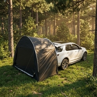 Tente de voiture automatique quatre saisons imperméable monocouche pour l'extérieur, avec protection solaire en caoutchouc noir, deux chambres et un salon, pour 6-8 personnes, camping