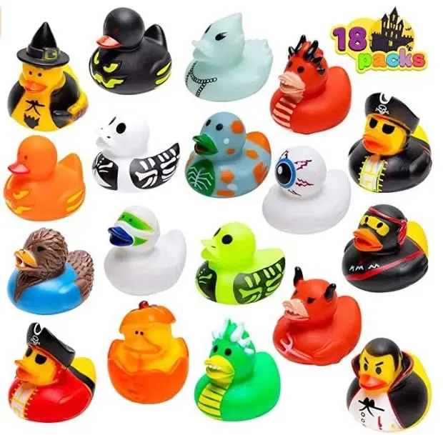 Halloween Enamel Duck BB Whistle Children's Bathroom Shower Water Playing Toys Halloween Decoration Support OEM