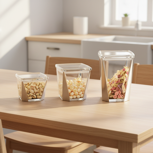 Boîte de conservation alimentaire hermétique empilable en acrylique, forme octogonale, pour la cuisine - Product Image 1