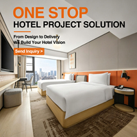 Solution clé en main pour l'ameublement d'hôtels : Ensemble de mobilier de chambre d'hôtel moderne et luxueux, approvisionnement pour l'hôtellerie, support OEM/ODM, mobilier d'hôtel sur mesure