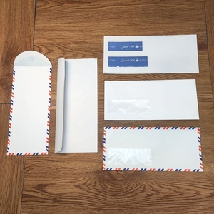 Sobre de facturas autoadhesivo Blanco con dos ventanas transparentes, bolsa de cosméticos, embalaje de papel, solapa adhesiva dividida - Product Image 3