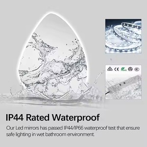 Tùy chỉnh khách sạn Led hình dạng không đều Gương phòng tắm với màn hình cảm ứng gương với loa chống sương mù treo tường demist gương - Product Image 6