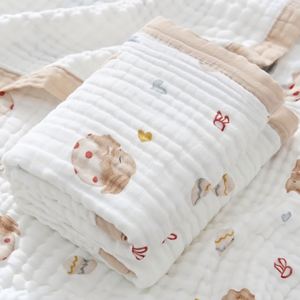 High Quality 100% Organic Cotton <b>Baby</b> Body Towel 6 Layers 400TC Knitted <b>Muslin</b> Gauze Solid Cartoon Pattern <b>Baby</b> Blanket Woven - Product Image 2