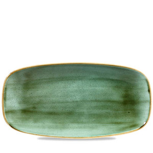 Plat de service rectangulaire vert samphire 29,8 × 15 cm Churchill Stonecast Sgsxo11 - Product Image 1