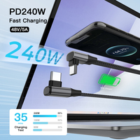 2026 Neues 4.0 Rechtwinkliges Nylon-Ummanteltes Typ-C PD 100W/240W USB-Datenkabel