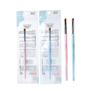 LMLTOP cepillo delineador de <span class=keywords><strong>ojos</strong></span> en ángulo plano B0481 cabeza inclinada suave pelo de nailon <span class=keywords><strong>ojos</strong></span> cepillo de maquillaje único para labios ceja cepillo cosmético - Product Image 1