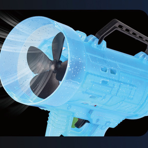 2合1泡泡机枪，带小风扇夏季儿童玩具泡泡枪，泡泡机21个带灯孔，用于室外室内 - Product Image 3