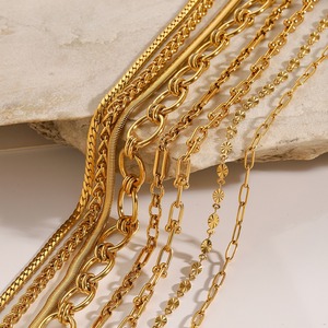 Chocker de chaîne cubaine <span class=keywords><strong>Miani</strong></span> en acier inoxydable plaqué PVD or 18 carats chaîne de corde de serpent torsadé pour hommes Hip Pop - Product Image 2