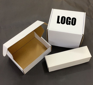 Cajas de avión de cartón blanco personalizables Xinrunjin, embalaje de alimentos portátil, logotipo personalizado para envío, necesidades minoristas, Envío listo - Product Image 4