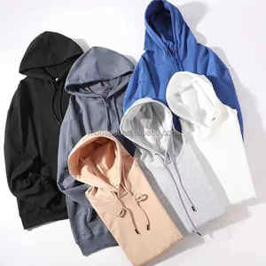 Women's High Quality Hooded Sweater with Wool Essential for Custom Logo <b>Men's</b> Hooded Sweater Stand Collar Loose Fit for Autumn - Product Image 4