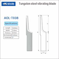 Lame vibrante en carbure cémenté (carbure de tungstène) compatible AOL, remplacement pour découpeuse CNC de cuir, mousse, carton, tissu, T038