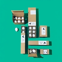Boîte d'emballage cadeau en carton d'oeufs en papier kraft personnalisé Carton recyclable écologique avec séparateurs pour oeufs de volaille frais à la ferme