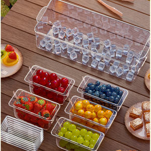 <span class=keywords><strong>Ice</strong></span> ướp lạnh gia vị <span class=keywords><strong>Caddy</strong></span> với 5 có thể tháo rời container gia vị máy chủ với nắp riêng biệt phục vụ khay Platter cho salad trái cây - Product Image 3