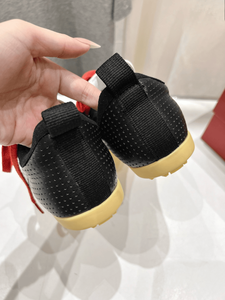 Baskets à lacets noires et rouges pour hommes, chaussures de sport décontractées respirantes pour un usage quotidien - Product Image 6