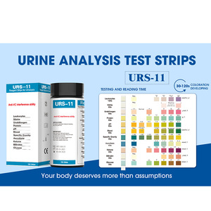 แผ่นรีเอเจนต์ URS-11 สำหรับการตรวจปัสสาวะ 100 แผ่น ความสามารถในการป้องกันการรบกวนจากสาร VC สำหรับการทดสอบทางการแพทย์ - Product Image 3