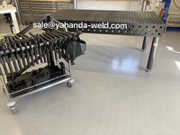 Chariot à outils YAHANDA avec poste de travail mobile pour la ligne d'assemblage de batteries de véhicules électriques, l'entretien robotisé, l'atelier de fabrication industrielle