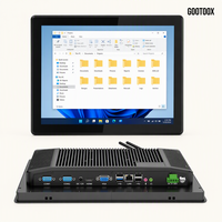 Panel PC Industrial de 12.1/13.3/15/15.6/21.5 Pulgadas, Computadora Táctil Todo en Uno Integrada Sin Ventilador con Puertos RS232 RS485 COM