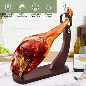 Soporte de Madera para Jamón con Barra de Fijación de Acero Inoxidable, Base Estable Antideslizante para Jamón Español e Italiano - Product Image 5