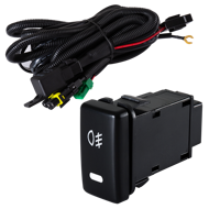 Interruptor de Botón para Control de Haz de Luz LED de 12V, Interruptor Automático para Luces Antiniebla para Autos Toyota, Interruptores de Automóvil de Material ABS, Interruptor para Faros de Coche