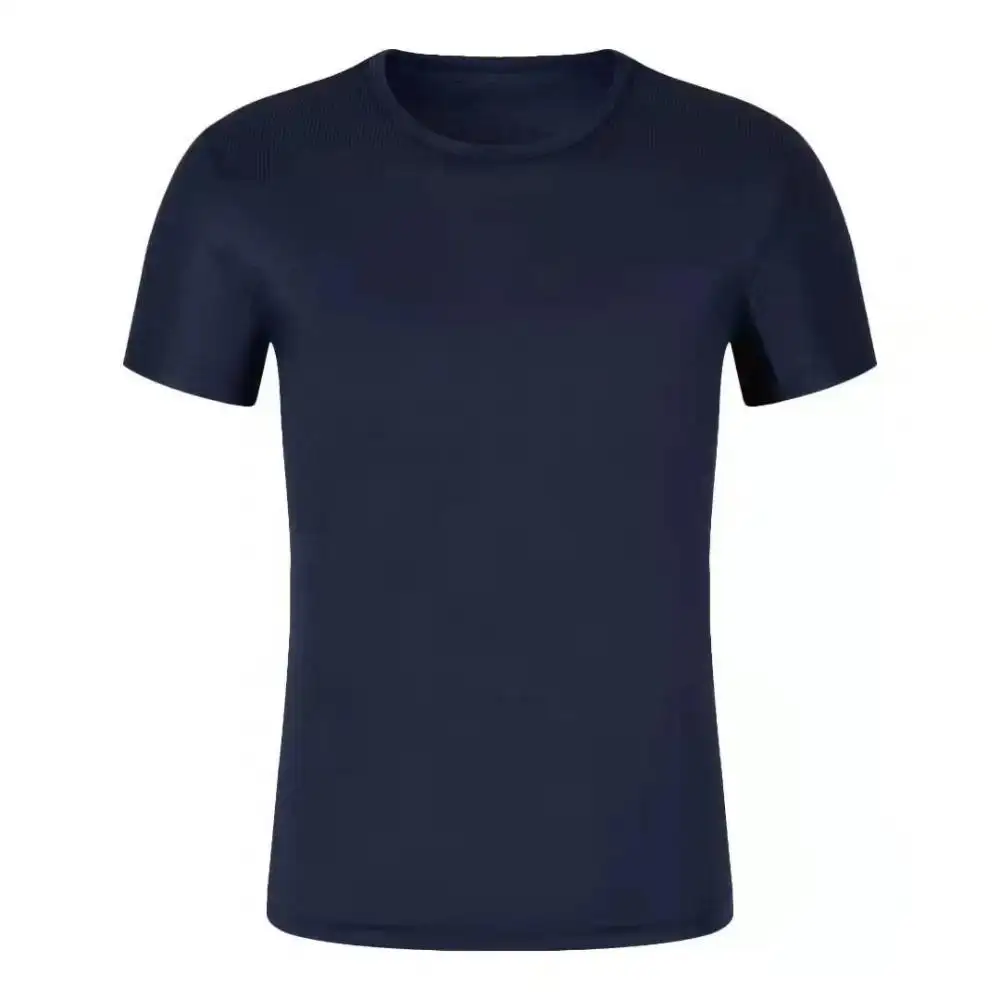 Camiseta unissex de manga curta 100% algodão com transferência de calor bordado com logotipo personalizado e tela estampada para homens