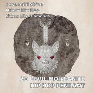 เครื่องประดับฮิปฮอปสตรีท Luxira Jewels ประดับเพชรโมอิสซาไนต์สี D ระดับความสะอาด VVS ทรงบริลเลียนต์ ได้รับการรับรองจาก GRA เงินแท้ 925 ชุบทอง ประดับเพชรแบบ Iced 3D - Product Image 2