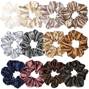 Màu Rắn Tóc Scrunchies Vải Đàn Hồi Tóc Ban Nhạc Phụ Nữ Tóc Quan Hệ Tóc Đuôi Ngựa Chủ Sở Hữu Ban Nhạc Cao Su Cô Gái Satin Scrunchies - Product Image 1