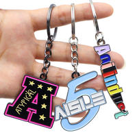 Porte-clés en métal personnalisé directement de l'usine, logo en émail 2D/3D, porte-clés avec nom de l'entreprise ou initiales, cadeau promotionnel personnalisé