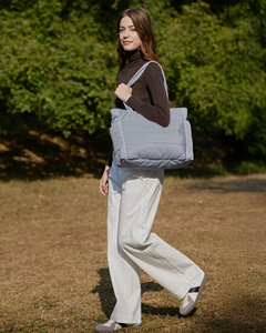 Lightweight Puffy Work Bags for Women Travel Tote Bag with Zipper Quilted Puffer Shopping Bag with Compartments - Product Image 6
