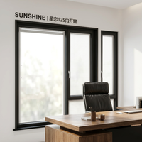Ventana Abatible Moderna de Aluminio con Doble Acristalamiento para Apartamento, Resistente al Agua, al Viento y a los Ladrones, de Acero Inoxidable