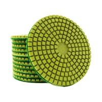 Tampons de polissage diamantés humides à base de résine de qualité supérieure, 4 pouces (100 mm), pour béton, pierre, marbre, granit, sol