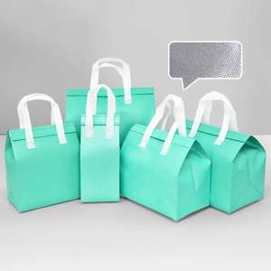 Sac isotherme réutilisable en non-tissé, imprimé avec logo personnalisé, écologique et biodégradable, pour plats à emporter, aliments et lait - Product Image 6