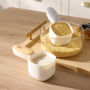 Lucky Measuring Spoon Set With Lid For Rice Flour Grain Kitchen Use - Product Image 2