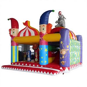 Château gonflable combiné et structure de saut gonflable d'extérieur en gros, en PVC de 0,55 mm, capacité de 400 kg, pour 4 à 8 passagers - Product Image 1