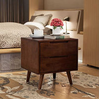 Table de chevet en bois de style nordique moderne et simple pour chambre à coucher, idéale pour hôtels et appartements
