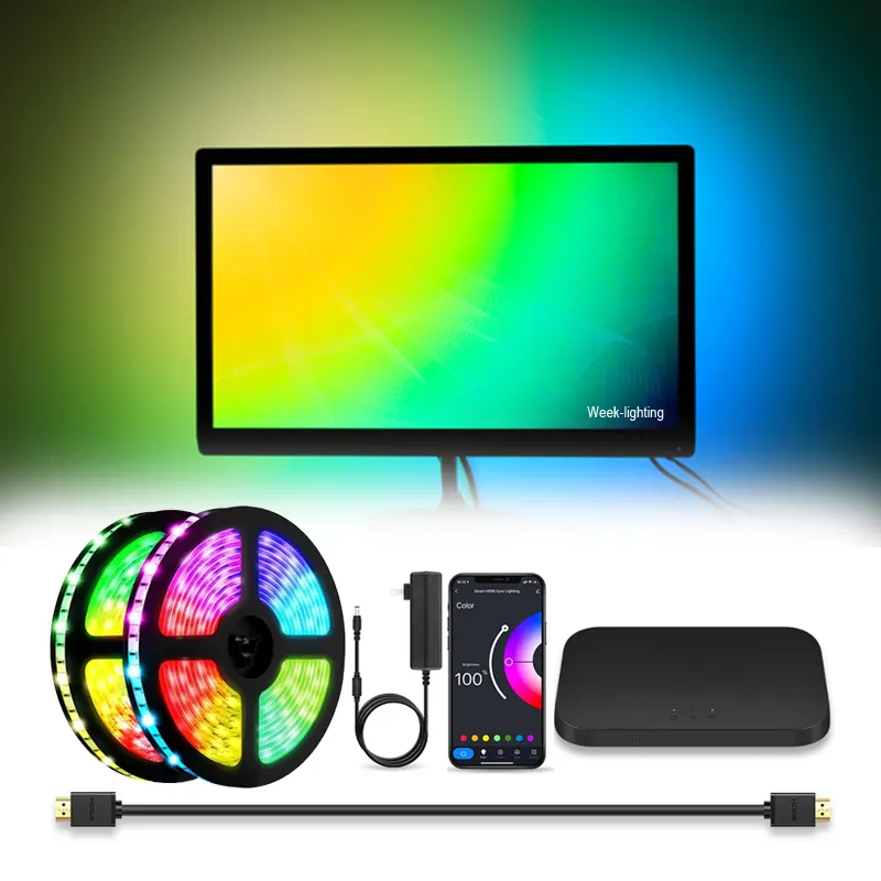 Kit écran TV multimédia 4K hd, pour Alexa, mi TV, WS2812, wi-fi, sortie HDMI, nouvel accessoire pour ordinateur de bureau, moniteur de rêve