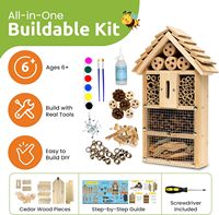 Jardin extérieur bricolage en bois papillon Bug hôtel artisanat Kit fait à la main en bois abeille maison insecte hôtel