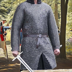 Camisa <span class=keywords><strong>de</strong></span> Cota <span class=keywords><strong>de</strong></span> Malla Remachada <span class=keywords><strong>de</strong></span> Acero Suave Hecha a Mano, Manga Larga, Armadura Vikinga, Disfraz Medieval <span class=keywords><strong>de</strong></span> Caballero, Cosplay, Año Nuevo Chino - Product Image 2